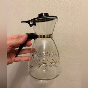 NEW Vintage Tricolette Flameproof Glass 4 Cup Coffee Maker Mid Century MCM